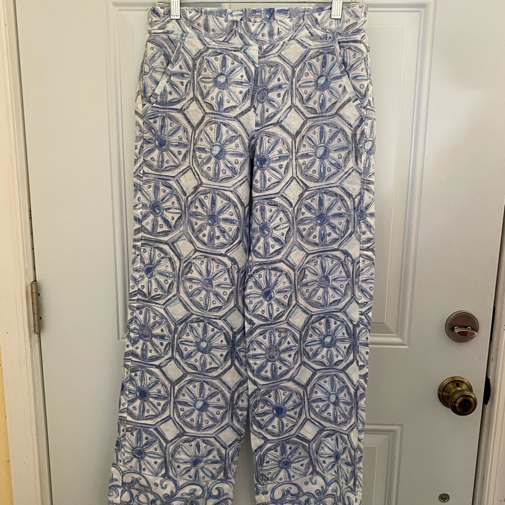 Tommy Bahama wide leg linen pants size 2